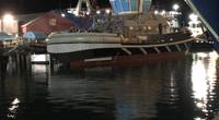 The U.S. Navy's first YT 808 class vessel docks after being launched by Dakota Creek Industries (Photo: U.S. Nay)