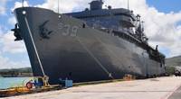 File photo: Submarine tender USS Emory S. Land (AS 39) (U.S. Navy photo by Shannon Burns)