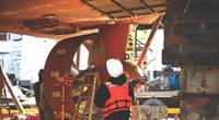 USCG marine inspectors at Marine Safety Unit Portland inspect a tug in Portland, Ore. (U.S. Coast Guard photo by Paige Hause)