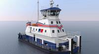 DNV-GL issued an Approval In Principle to Robert Allen Ltd for its shallow-draft pushboat design developed in conjunction with Rolls-Royce, featuring MTU gas engines from Rolls-Royce. (Photo: Rolls-Royce)