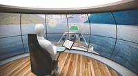 DNV GL Virtual Bridge Cargo vessels without a superstructure could one day be controlled from a virtual bridge on land. (Photo courtesy of DNV GL / Rolls-Royce)