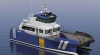 Rendering of AOS Wind Farm Crew Transfer Vessel