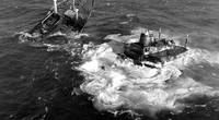 MV Argo Merchant was a Liberian-flagged oil tanker that ran aground and sank southeast of Nantucket Island, Mass., on Dec. 15, 1976, causing one of the largest marine oil spills in history. U.S. Coast Guard Archives