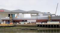 A BAE Systems Type 26 Frigate, HMS Glasgow, under construction. The Type 26 Frigate is the reference ship design for the Hunter Class Frigates.