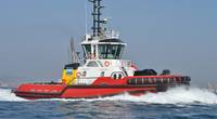 The first tug to be fitted with Caterpillar's Advanced Variable Drive, a hybrid system, is one of Sanmar’s popular and successful Bogaçay Series. It will be the 38th of this class to enter service, a class designed exclusively by RAL for Sanmar. Photo courtesy Sanmar.