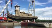 The salvage operation on the Illinois River is now complete. Image: USCG