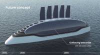 Sail, solar … and battery power: a frontrunning design for n fjord-going, zero-emissions cruise ship. CREDIT: NCE Maritime CleanTech