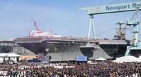 More than 20,000 guests attended the christening ceremony of the aircraft carrier John F. Kennedy (CVN 79) at Newport News Shipbuilding division. (Photo: Ben Scott/HII)