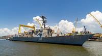 File photo: Ingalls Shipbuilding launched the Arleigh Burke-class destroyer Frank E. Petersen Jr. (DDG 121) on in August 2018. (Photo: HII)