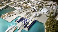 Rendering of Derecktor Ft. Pierce with 1,500-ton mobile boat hoist and planned dry docks. (Image: Derecktor Ft. Pierce)