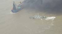 Indian flagged containership SSL Kolkata caught fire and went adrift in the Bay of Bengal on June 13 (Photo courtesy of the Indian Coast Guard)