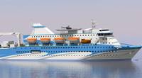 Rendering of the new 1,200-passenger ferry to be built at Cochin Shipyard in India (Image: ABB)