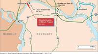 A USACE rendering of the Olmsted lock area infrastructure (Credit: US GAO)