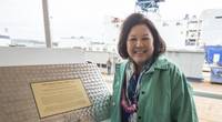 Irene Hirano Inouye, wife of the late senator and World War II Medal of Honor recipient Daniel Inouye (Photo: General Dynamics Bath Iron Works)