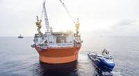 Battery hybrid Stril Barents in the Barents Sea- Supply vessel with shore power cuts CO2 emissions for Goliat. Image: Vår Energi