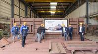 Royal Niestern Sander held a keel laying ceremony for the new stern of the passenger ferry Münsterland, which will be converted to LNG propulsion. (Photo: Royal Niestern Sander)