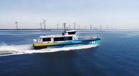 Artist’s impression of the HydroCat, a hydrogen CTV jointly developed by CMB and Windcat Workboats (Photo: CMB)