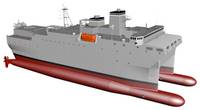 Artist’s rendering of the new T-AGOS vessel (Image: Halter Marine)