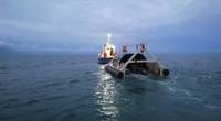 Installation of the prototype near Hanstholm © Wavepiston