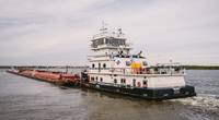 Inland pushboat and barge. Source Kirby Corporation