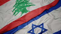 Flags of Lebanon and Israel (Credit:luzitanija
/AdobeStock)