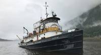 The abandoned tugboat Lumberman was scuttled off the coast of Alaska after it was determined to pose a significant public safety risk. (Photo: City and Borough of Juneau)