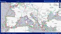 MarineTraffic uses ORBCOMM's satellite AIS data to track movements of ships as well as their arrivals and departures in harbors and ports around the world. (Image: MarineTraffic)