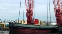 The launching of the tug Jim McAllister. (Image CREDIT: ESG)