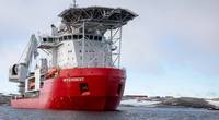 The MPV Everest at Casey research station in Antarctica (Photo: Brett Wilks / Australian Antarctic Division)