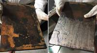 The effect of CoolLaser on steel on deck. Before (left) and after. Photo: NYK