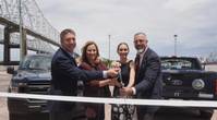 Photo Credit/Port NOLA: From left to right: Director of Marketing for XL Fleet Eric Foellmer, Port NOLA President & CEO Brandy D. Christian, Executive Director of Regional Planning Commission Jeffrey Roesel and Director of Southeast Louisiana Clean Fuel Partnership Courtney Young cut the ribbon on two new plug-in hybrid trucks.