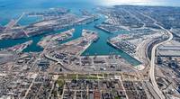 An aerial view of the Los Angeles Port complex (CREDIT: Port of Los Angeles)