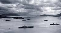 PQ-17 Arctic Convoy, June-July 1942. The covering forces of the PQ-17 Convoy (British and American ships) at anchor in the harbor at Hvalfjord, Iceland, May 1942 (Photo: BOAM)