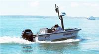 Robosys’ autonomous navigating test vessel ‘Roborat’ cruising on the Solent verifying Voyager 100’s collision avoidance decisions. (Photo: Robosys)