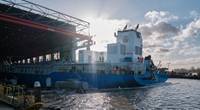 TSHD Ghasha is launched at IHC’s shipyard in Kinderdijk, The Netherlands (Photo: Royal IHC)