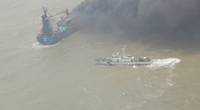 Indian flagged containership SSL Kolkata caught fire and went adrift in the Bay of Bengal on June 13 (Photo courtesy of the Indian Coast Guard)