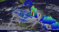 The GPM core observatory satellite passed over on July 16, 2018 at 4:51 a.m. EDT (0851 UTC), GPM's radar (DPR Ku Band) also showed extremely heavy precipitation in the Philippine Sea near the northeastern tip of Luzon where rain was coming down at a rate of greater than 165 mm (6.5 inches) per hour. (Credits: NASA/JAXA, Hal Pierce)