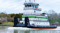 Vane Brothers’ new, 3,000-horespower push tug, the Annapolis, moves along Maryland’s Wicomico River. (Photo: Vane Brothers)