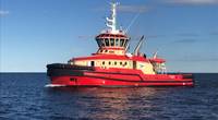 The ‘Vilja’, an escort tug operated by the Port of Luleå in Sweden, is the first vessel of its kind operating with the Wärtsilä HY hybrid power module. Copyright: Port of Luleå.