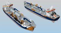 Wärtsilä LNG fuel storage and supply system for two new trailing suction hopper dredgers. Copyright: Van Oord