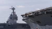 Gerald R. Ford (CVN 78) arrives at Newport News Shipbuilding (Photo: Huntington Ingalls Industries)