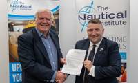 Capt John Lloyd (left), CEO of the Nautical Institute with Capt Matthew Schanck, Chairperson of the Maritime Search and Rescue Council.