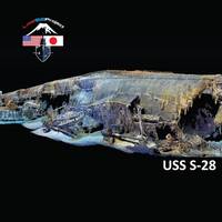 4D Modeling of USS S-28 and insert of S-35 showing differences in bow plane cowlings (Credit: Lost 52 Project)