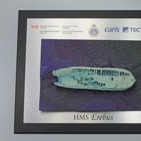  A 3D printed model of the HMS Erebus as it now sits on the ocean floor.