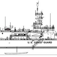 A depiction of the U.S. Coast Guard's Offshore Patrol Cutter design (CREDIT: ESG)