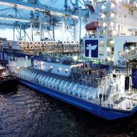 A file photo of the LNG bunker barge Clean Jacksonville at JAXPORT's Blount Island Marine Terminal (Photo: JAX LNG)