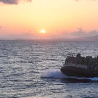 A landing craft air cushion (LCAC) in operations for the U.S. Navy. (Photo: Matthew Cavenaile / U.S. Navy)