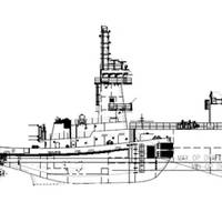 A line drawing of ATB Polaris/Clean Canaveral. Source: McAllister