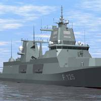 An artist rendering of the F125 frigate