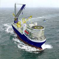An artist’s impression of the pipelaying vessel that Keppel Singmarine is building for Global Offshore